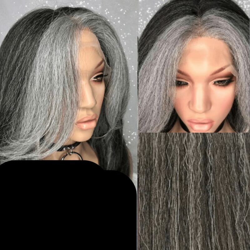 Salt And Pepper Wigs For Black Woman Long Virgin Hair And