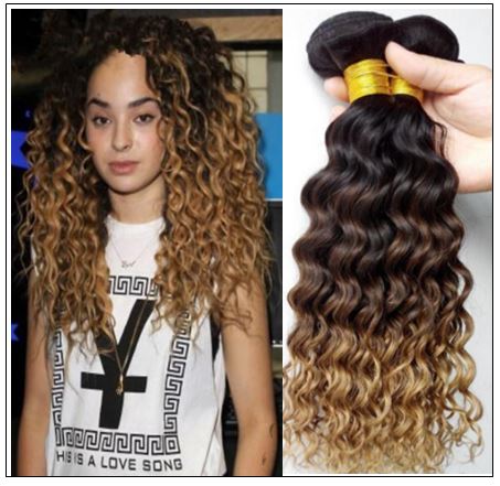 Ombre Wavy Hair Weave 100% Natural Remy Human Hair
