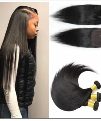 Side Part Straight Sew in Hair Extensions