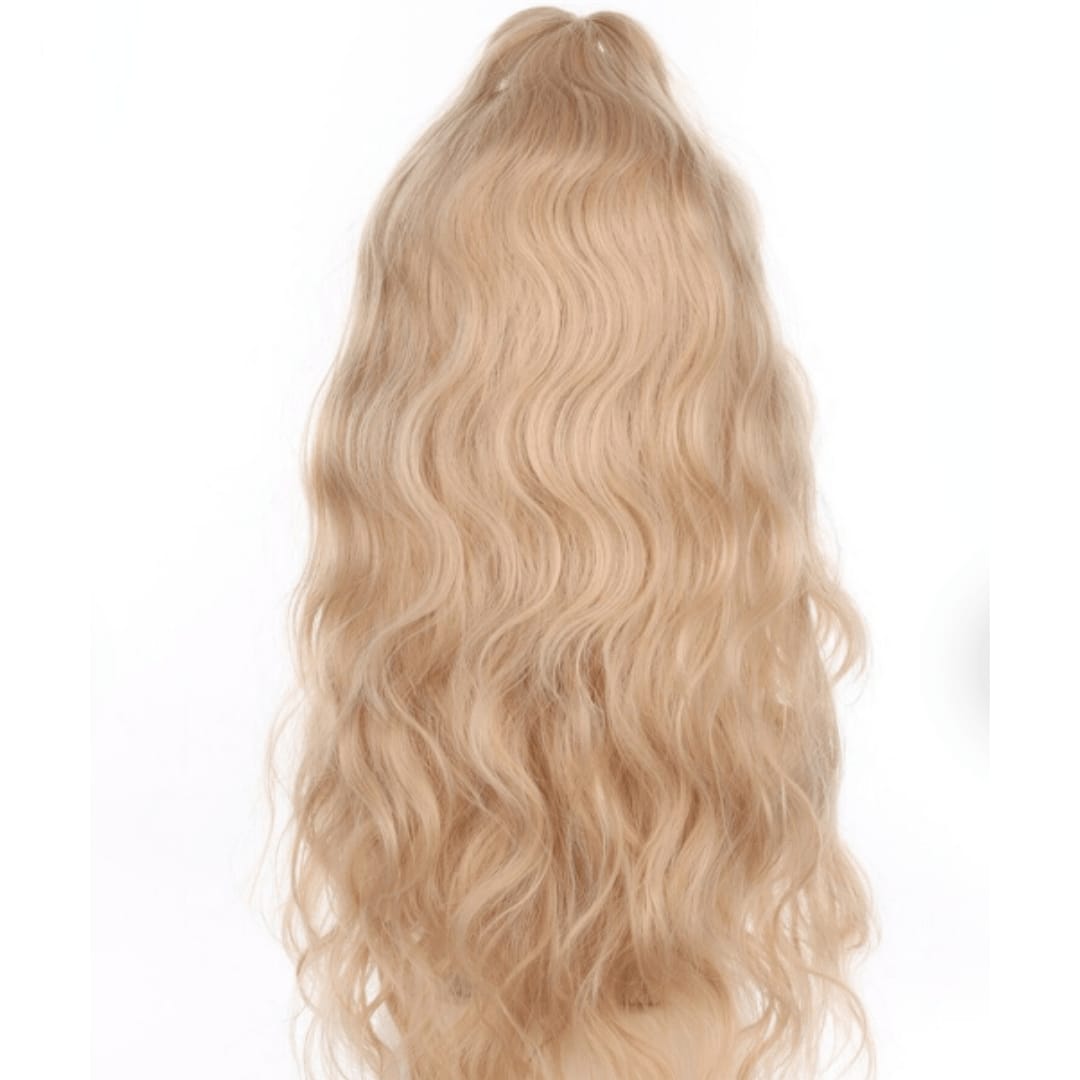 Blonde Half Up Half Down Long Curly 100% Unprocessed Human Remy Hair ...