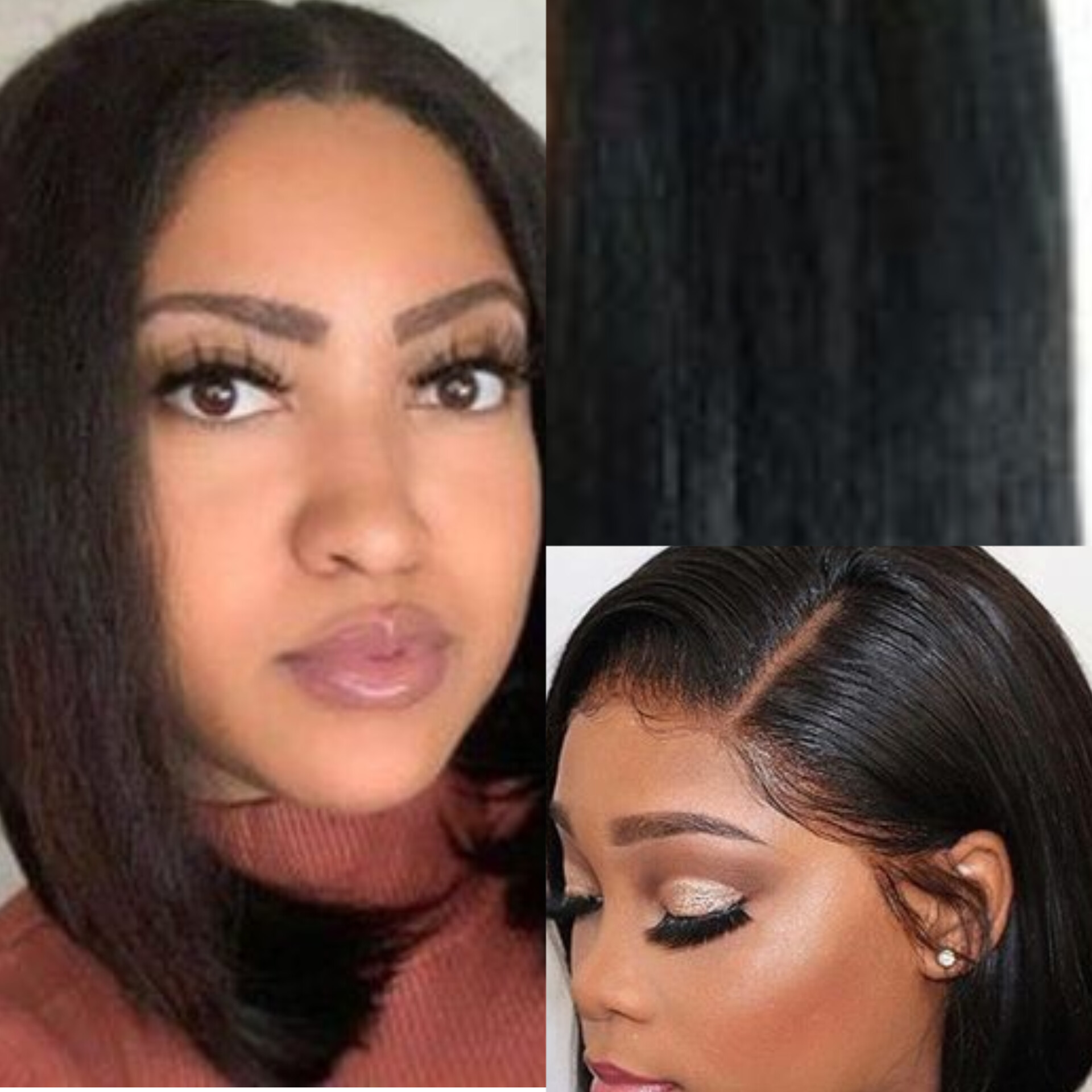 Crochet Straight Hair Bob Is Black Colour Wig With Front Lace Line