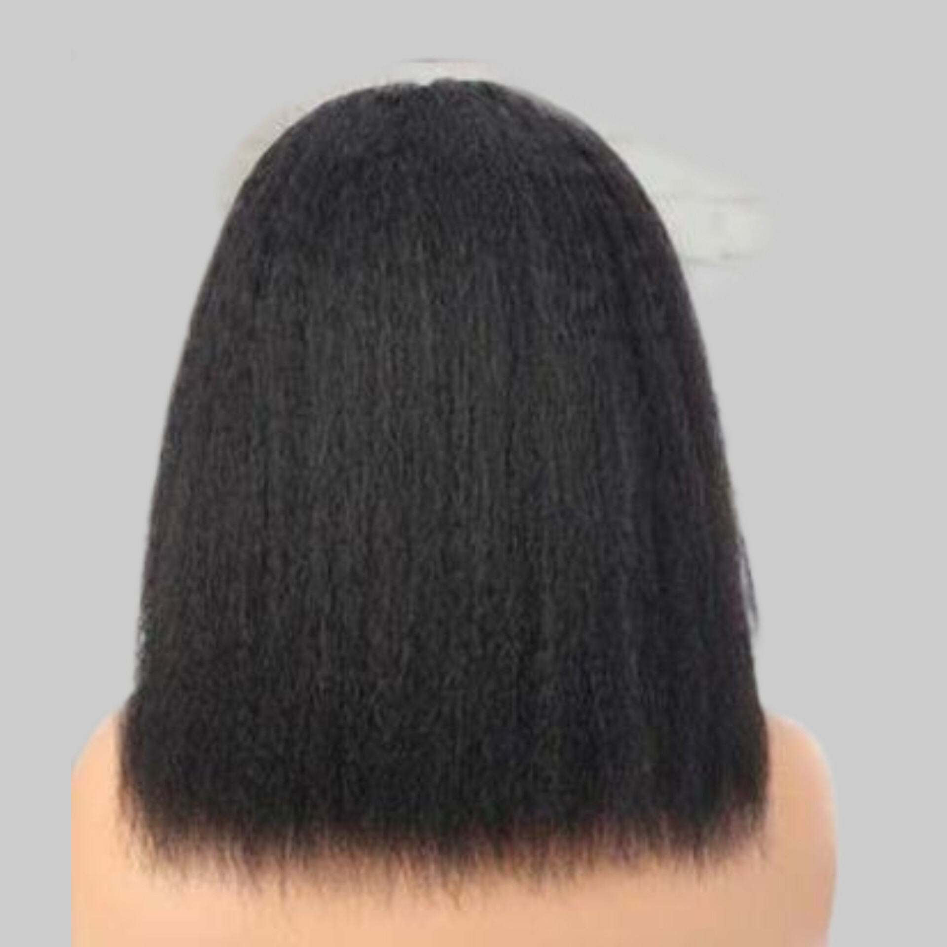 Crochet Straight Hair Bob Is Black Colour Wig With Front Lace Line And  Natural Hair. It's Do Dense To Cover All Your Bald Patches.