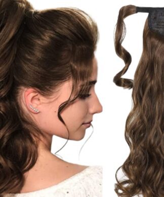 professional ponytail-brown curly long 1