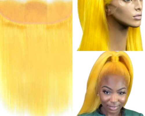 Straight Hair Ponytail His Particular Product Features A Yellow Color ...